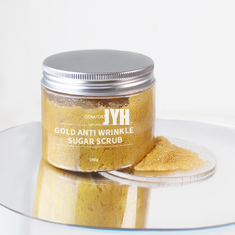 210g 24K Gold Exfoliating Sugar Body Scrub OEM Skin Care Products GMPC Approval