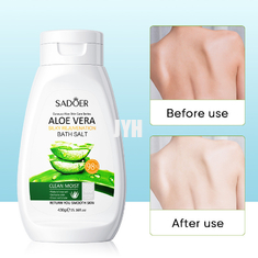 430g Aloe Vera Bath Salts Smoothing Skin Tender Body Wash Light Exfoliating