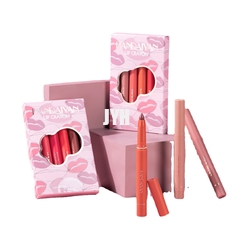 Rotating Sharpenable Matte Lip Liner Crayon Smudge Resistant Hydrating Nude Velvety Feel Lipstick