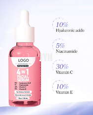 30ML Vitamin C Serum Hyaluronic Acid Collagen 4 In 1 Face Serum For Women