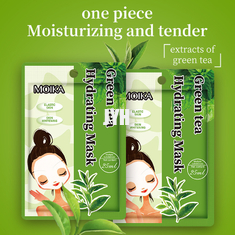 Instantly Quenches Skin Hydrated Green Tea Facial Masks Contains Vitamin E Collagen