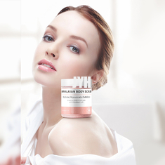Unscented Scent OEM Skin Care Products Removes Dead Skin Cells Pink Exfoliator Himalayan Salt Body Scrub