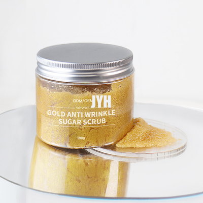 210g 24K Gold Exfoliating Sugar Body Scrub OEM Skin Care Products GMPC Approval