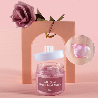Reduce Wrinkles Facial Clay Mask 24K Gold Rose Mud Cream