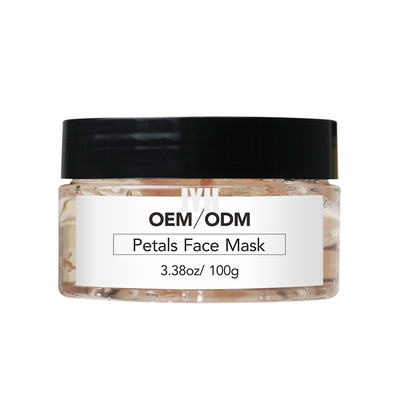 OEM Skin Care Clay Mask Natural 100ml Rose Petal Face Gel Mask