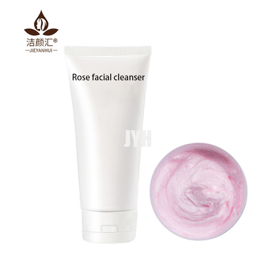 ODM 100g Foaming Facial Cleanser Rose Vegan Face Wash For Acne