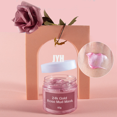 Brightening Pink 24K Gold Rose Mud Mask GMPC Oily Skin Face Mask