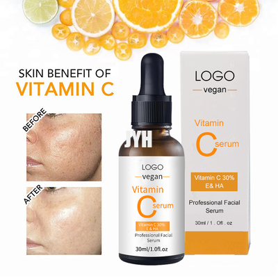 Private Label Natural Vitamin C Serum 30ml 100% Pure Hyaluronic Acid Whitening