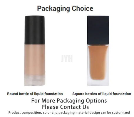 30ml Face Makeup Cosmetics 104 Color Custom Face Pressed Matte Liquid Waterproof Foundation