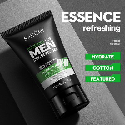 100ml Mens Skincare Products Bamboo Charcoal Deep Clean Foaming Cleanser Gentle Foam Face Wash