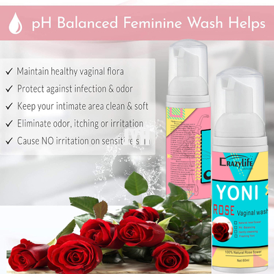 60ML OEM Skin Care Products Sterilize PH Balanced Daily Cleansing Feminine Intimate Care Wash
