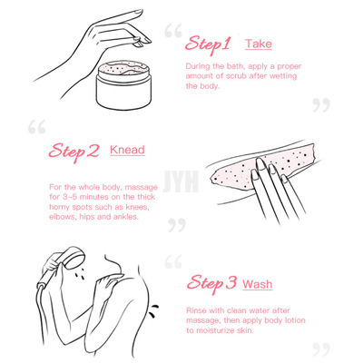 210g/pc Organic Sugar Body Scrub SPA Whitening Whipped No Brand Remove Dead Skin