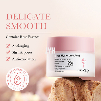 Rose Hyaluronic Acid Moisturizer Facial Cream Brightening Skin Tightening Cream 50g