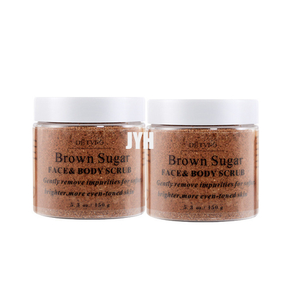 ODM Bodycare Cosmetics Natural Exfoliating Whitening Organic Brown Sugar Salt Body Scrubs