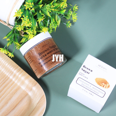 ODM Bodycare Cosmetics Natural Exfoliating Whitening Organic Brown Sugar Salt Body Scrubs