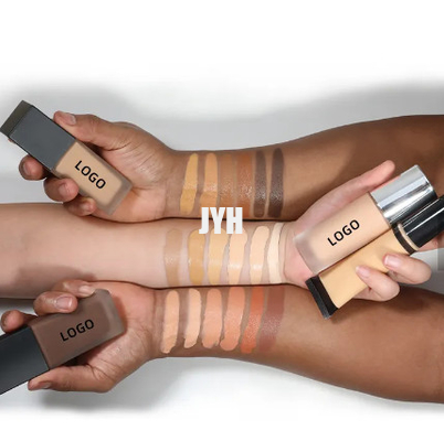 Full Coverage Organic Vegan Waterproof Makeup Liquid Foundation For Black Skin Women