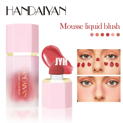 7g Makeup Liquid Blush 6 Colors Long Wearing Smudge Proof Soft Cream Blush For Cheeks