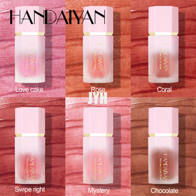7g Makeup Liquid Blush 6 Colors Long Wearing Smudge Proof Soft Cream Blush For Cheeks