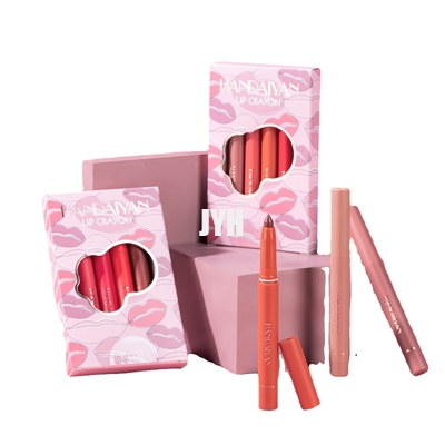 Rotating Sharpenable Matte Lip Liner Crayon Smudge Resistant Hydrating Nude Velvety Feel Lipstick