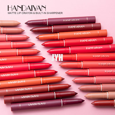 Rotating Sharpenable Matte Lip Liner Crayon Smudge Resistant Hydrating Nude Velvety Feel Lipstick