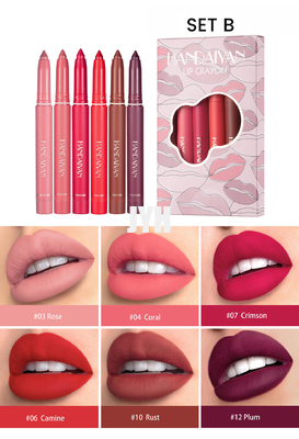 Rotating Sharpenable Matte Lip Liner Crayon Smudge Resistant Hydrating Nude Velvety Feel Lipstick