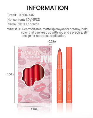 Rotating Sharpenable Matte Lip Liner Crayon Smudge Resistant Hydrating Nude Velvety Feel Lipstick