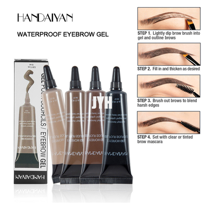 Waterproof Liquid Eyebrow Cream With Brush Long Lasting Makeup Dye Eyebrow Gel