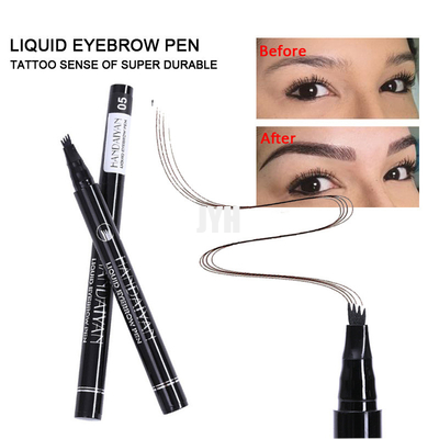 Sweatproof Eyebrow Pencil With Micro Fork Tip Applicator Natural Looking