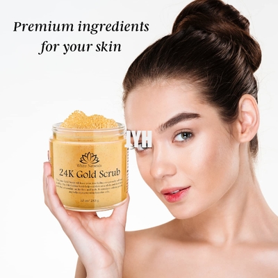 250g Vegan 24k Gold Scrub Cream Moisturizing And Exfoliating Body