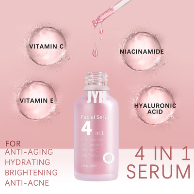 4 In 1 Face Serum 30% Vitamin C With HA Nicotinamide Anti-Aging Hydrating Whitening Skin Serum