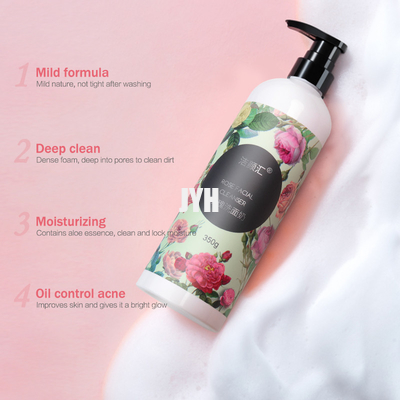 Custom Soothing Facial Rose Cleanser Moisturizer Black Head Pore Cleaner GMPC