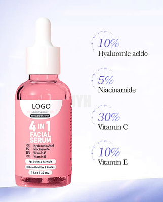 30ML Vitamin C Serum Hyaluronic Acid Collagen 4 In 1 Face Serum For Women