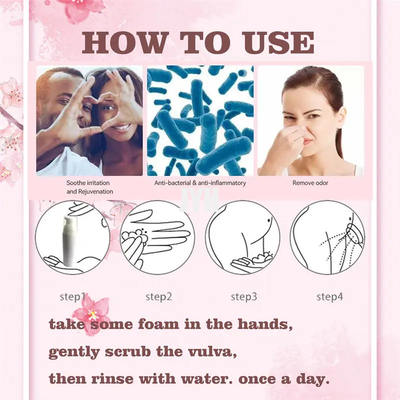 Private Label Feminine Hygiene Yoni Foam Wash Cleanse Products 150ml