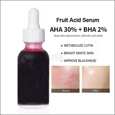 MSDS OEM Skin Care Products Neutral AHA Fruit Acid Liquid Softens Cuticles Removes Acne Blackheads Facial Essence