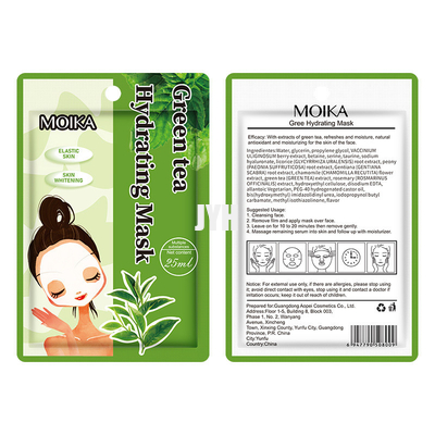 Instantly Quenches Skin Hydrated Green Tea Facial Masks Contains Vitamin E Collagen