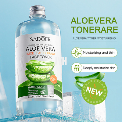 500ml Natural Aloe Vera Gel Toner Essence Face Skin Care Facial Toner