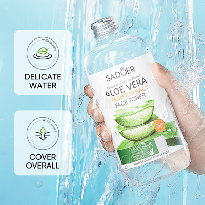 500ml Natural Aloe Vera Gel Toner Essence Face Skin Care Facial Toner