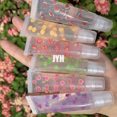 Private Label Gloss Lip Oil Squeeze Tubes Plumping Fruit Scented Flavour
