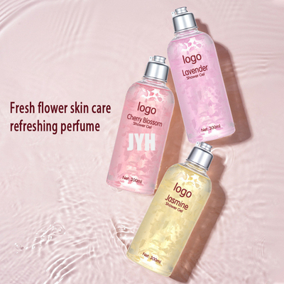300ml OEM Skin Care Products Petal Perfume Cleansing Moisturizing Shower Gel