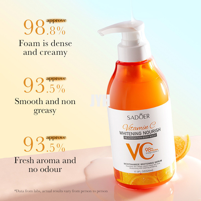 Exfoliating Vitamin C Natural Fragrance Body Wash Bath Shower Gel Deep Cleansing