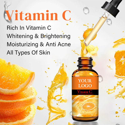 MSDS OEM Skin Care Products Anti Aging Vitamin C Facial Serum With Hyaluronic Acid